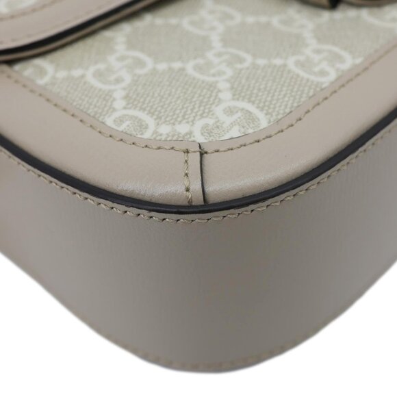 Gucci Horsebit 1955 Small GG Supreme Canvas Shoulder Bag Beige 735178 - Picture 9 of 16